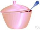sugar bowl - a dish in which sugar is served