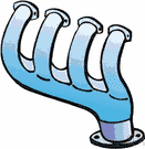 manifold - a pipe that has several lateral outlets to or from other pipes