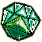 emerald - a green transparent form of beryl