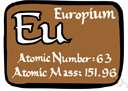 eu - a bivalent and trivalent metallic element of the rare earth group