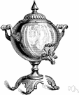 samovar - a metal urn with a spigot at the base