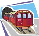 subway train - a train that runs in a subway system