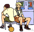 locker room - a room (as at an athletic facility or workplace) where you can change clothes and which contains lockers for the temporary storage of your clothing and personal possessions