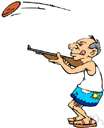 trapshooter - a person who engages in shooting at clay pigeons that are hurled into the air by a trap