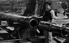 naval gun - naval weaponry consisting of a large gun carried on a warship