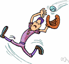 fly ball - (baseball) a hit that flies up in the air