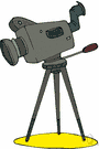 camera tripod - a tripod used to support a camera