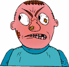 repulsively - in an offensive and hateful manner