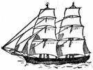 brig - two-masted sailing vessel square-rigged on both masts