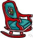 rocker - a chair mounted on rockers
