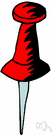 drawing pin - a tack for attaching papers to a bulletin board or drawing board