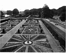 formal garden - a garden laid out on regular lines with plants arranged in symmetrical locations or in geometrical designs
