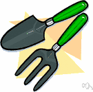 lawn tool - used for working in gardens or yards
