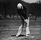 long iron - an iron with a long shaft and a steep face