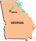 Empire State of the South - a state in southeastern United States