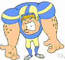 footballer - an athlete who plays American football