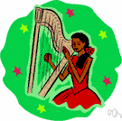 harpist - someone who plays the harp