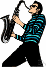 saxophonist - a musician who plays the saxophone