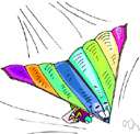 hang gliding - gliding in a hang glider