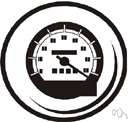 speed indicator - a meter fixed to a vehicle that measures and displays its speed