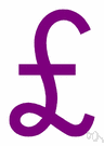 British pound - the basic unit of money in Great Britain and Northern Ireland