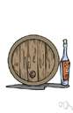 wine barrel - a barrel that holds wine