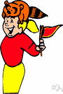 college girl - a female student at a coeducational college or university