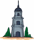 bell tower - a tower that supports or shelters a bell