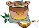 turtle soup - soup usually made of the flesh of green turtles