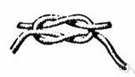 granny knot - a reef knot crossed the wrong way and therefore insecure