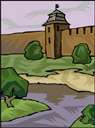 bailey - the outer defensive wall that surrounds the outer courtyard of a castle