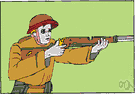 rifle shot - the distance that a rifle bullet will carry