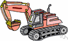 backhoe - an excavator whose shovel bucket is attached to a hinged boom and is drawn backward to move earth