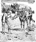 hoof mark - a visible impression on a surface made by the hoof of an animal