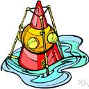 acoustic buoy - a buoy that can be heard (at night)