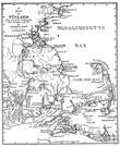 Massachusetts Bay - an inlet of the Atlantic Ocean off of eastern Massachusetts extending from Cape Ann on the north to Cape Cod on the south