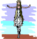 Godiva - according to legend she rode naked through Coventry in order to persuade her husband not to tax the townspeople so heavily