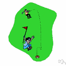 birdie - (golf) a score of one stroke under par on a hole