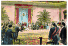 inaugural address - an address delivered at an inaugural ceremony (especially by a United States president)