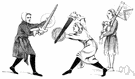 sword dancing - any of various dances by men who step nimbly over swords or flourish them in the air