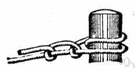 half hitch - a knot used to fasten a rope temporarily to an object