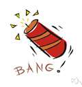 whizbang - a firecracker that (like the whizbang shell) makes a whizzing sound followed by a loud explosion
