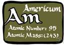 americium - a radioactive transuranic metallic element