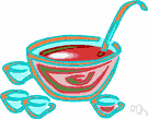 punch bowl - a large bowl for serving beverages