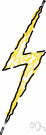 bolt of lightning - a discharge of lightning accompanied by thunder