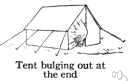 bulgy - curving outward