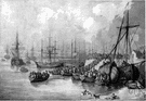 debarkation - the act of passengers and crew getting off of a ship or aircraft