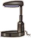 infrared lamp - electric heater consisting of a high-power incandescent lamp that emits infrared radiation