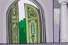 interior door - a door that closes off rooms within a building