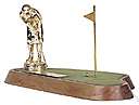 medallist - (golf) the winner at medal play of a tournament